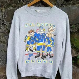 St. Louis Blues Looney Tunes Crewneck Sweatshirt, St. Louis Blues 1993